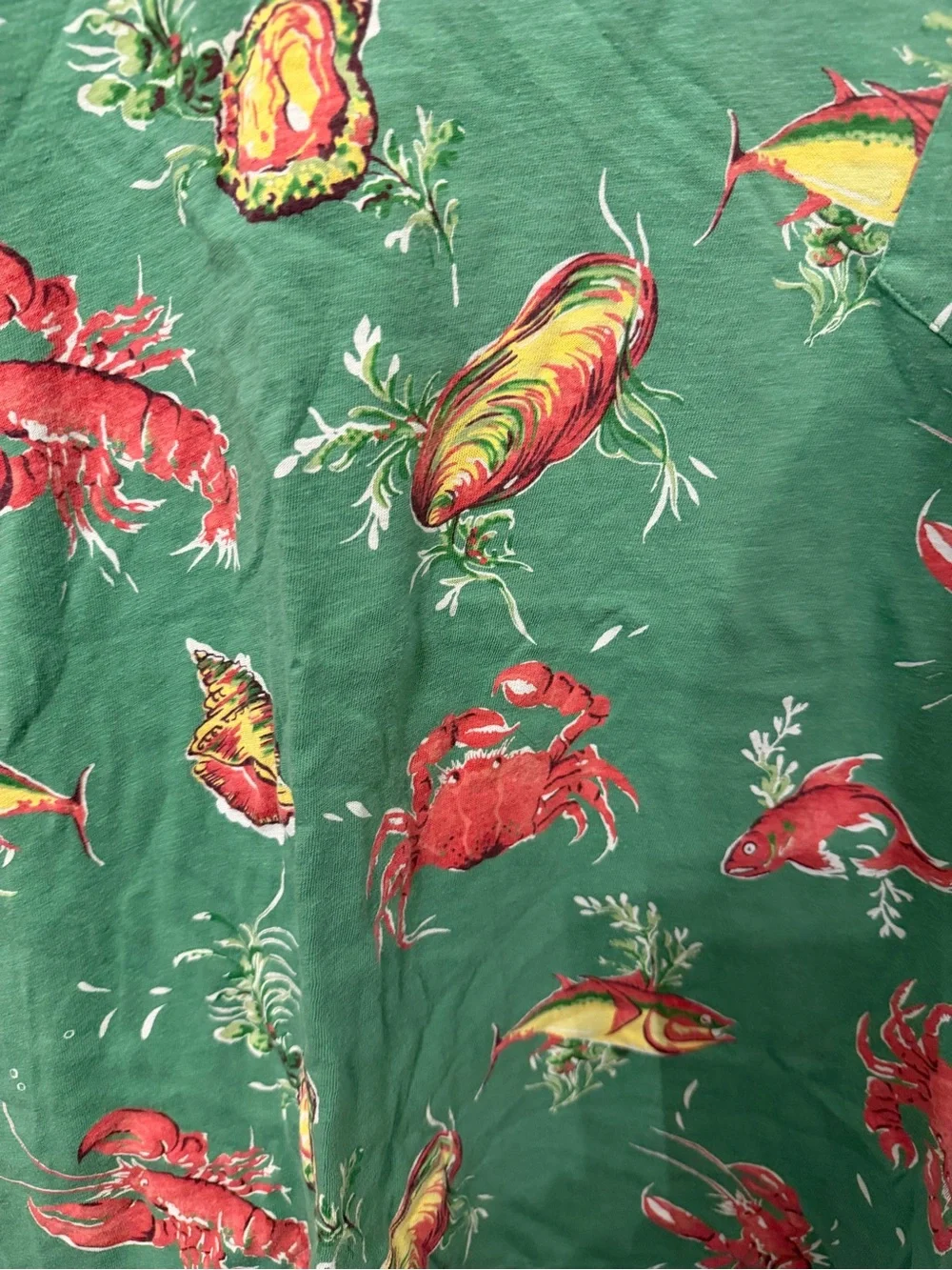 Ralph Lauren Green Short-Sleeve Tropical Print Polo